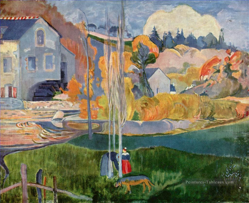 Breton Paysage Le Postimpressionnisme Moulin David Primitivisme Paul Gauguin Peintures à l'huile